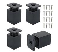 Minnhua 4PCS Pies Ajustables para Muebles 60mm Pata de Metal Pata Cuadrada