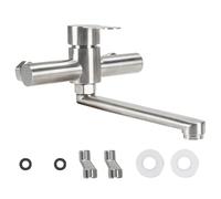 Minnhua Grifo Cocina Giratorio 360°Pared con Brazo Giratorio de 25cm Largo