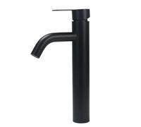 Minnhua Grifo Lavabo Negro Alto Grifo de Baño Monomando Grifo Baño Negro | Grifo Lavabo Grifo de Lavabo Alto Grifo Mezclador Baño de Acero Inoxidable Control de Agua Fría Y Caliente( Caño Alto 170mm）