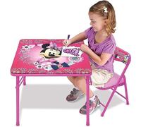 Minnie Juego de mesa y silla de ratón para niños de 24 a 48 meses, incluye 1 mesa y 1 silla [exclusiva de Amazon] mesa: 50 cm de largo x 50 cm de ancho x 40 cm de alto, silla: 30 cm de largo x 30 cm