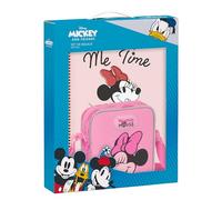MINNIE MOUSE LOVING - Set de Regalo, Estuche Regalo, Pack de 3, Set de Papelería, Especial Regalo, 28x6x35 cm, Color Rosa