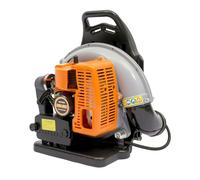 MINRS Soplador de hojas de gasolina para la espalda, 63 CC, 2 tiempos, enfriado por aire, velocidad ajustable, arranque manual con 4 mangueras de conexión, correa, botella mezcladora de aceite