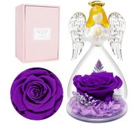 Miofula Regalo Día de la Madre,Rosa Eterna Regalos Originales para Mujer,Flores Preservadas Ángel Regalo Madre,Rosa Preservada Regalo Cumpleaños Mujer,Regalo Dia de la Madre,Regalo Aniversario Pareja