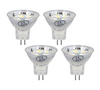 Mioky ombilla LED MR11, 3 W, 300 lm, 9 perlas, base de doble husillo, para proyector, lámpara de paisaje, 4 piezas (blanco cálido 30000 a 4500 000)