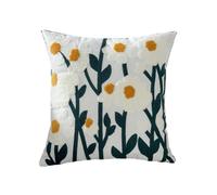 MiOYOOW Fundas de cojín con bordado floral, funda de cojín decorativa de algodón con cremallera oculta para sofá, cama, dormitorio, decoración del hogar