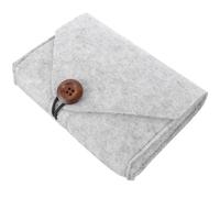 Mipcase Bolsa de Almacenamiento para Banco de Energía Portátil Organizador Electrónico Ligero y Resistente Tamaño Compacto en Color Gris Claro Adecuado para Viaje y Uso Diario