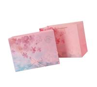 Mipcase Caja de Obsequio para San Valentín y Cumpleaños Sakura Rosa, Estuche de Embalaje de Papel Ecológico 25x18x8 Cm Bolsa Incluida, Adecuado para Dulces y Celebraciones