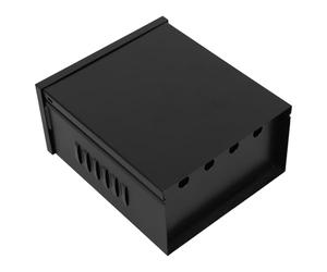 Mipcase Caja para Conexiones Eléctricas de Exterior con Montaje en Pared, Resistente al Polvo, Material Plástico Negro con Orificios Ventilados para Iluminación Urbana