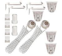 Mipcase Conector de Persiana Enrollable Piezas de Montaje para Persianas Enrollables 1 Juego Plástico Blanco Accesorios de Reparación de Cortinas