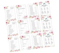 Mipcase Juego de 48 Tarjetas Papel Diseño Delicado y Elegante de Preguntas Adecuado para Entretenimiento y Romper el Hielo para Despedida de Soltera y Bodas