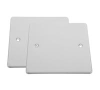 Mipcase Placa Ciega Cuadrada de Acero Inoxidable para Interruptores y Tomacorrientes Tipo 120, Acabado sin Costuras y Resistente a Deformaciones, 2 Piezas Habitación u Oficina