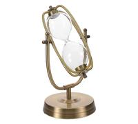 Mipcase Reloj de Arena DIY Vacío de 25 CM Estructura Metálica, Rotación Completa, para de Mesa en Cumpleaños y Hogar