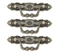 Mipcase Tiradores Vintage para Cajones y Puertas de Gabinete, Manijas de Aleación de Zinc Doradas con Forma de Anillo, Cómodas y Resistentes, Pack de 3 Piezas con Tornillos