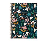 Miquelrius - Agenda 18 Meses 23-24, de Julio 2023 a Diciembre 2024, Tamaño 15,5 x 21,3 cm, Semana Vista, Flowery, Español-Inglés-Portugués