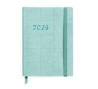 Miquelrius - Agenda 2025, Agenda anual 122x168 mm, Agenda día página, Cubierta flexible símil piel cosida, Papel 80 g/m², Español, Inglés y Portugués, Color aguamarina