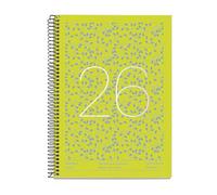 Miquelrius - Agenda 2026 18 Meses, Tamaño A5+, Planificador Semanal: de Julio'25 a Diciembre'26, Semana Vista, Espiral Metálico, Cubierta de Cartón Forrado, Catalán-Inglés-Portugués