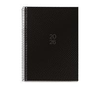 Miquelrius - Agenda 2026 18 Meses, Tamaño A5+, Planificador Semanal: de Julio'25 a Diciembre'26, Semana Vista, Espiral Metálico, Cubierta de Cartón Forrado, Español-Inglés-Portugués