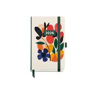Miquelrius - Agenda 2026 día por página, Formato pequeño (90 x 140 mm), Planificación diaria, Cubierta rígida cartón, Encuadernada, Cierre goma elástica, Papel 80 g/m², Español-EN-PT, Mini garden