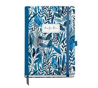 Miquelrius Agenda anual 2023, Semana Vista, Cubierta rígida, Encuadernación cosida, Español, Inglés y Portugués, Color Blue Jungle, Tamaño Plus 155 x 213 mm