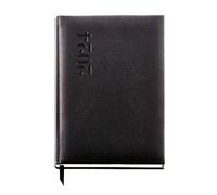 Miquelrius - Agenda Anual 2024, Semana Vista Vertical, Tamaño Plus 155 x 213 mm (similar A5), Cubierta rígida acolchada cosida, español, Inglés y Portugués, Negro