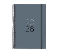 MIQUELRIUS AGENDA ANUAL 2026 ESPIRAL PLUS S/V CALM GRAFITO AGENDAS ANUALES 21x16x1 Cms.