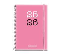 Miquelrius - Agenda Escolar 2025 2026, Planificación 12 Meses: de Septiembre a Agosto, Tamaño 117 x 174 mm, Semana Vista, Cubierta de Polipropileno Opaco, Cierre con Goma, Catalán-Inglés