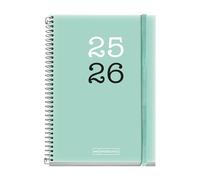 Miquelrius - Agenda Escolar 2025 2026, Planificación 12 Meses: de Septiembre a Agosto, Tamaño 117 x 174 mm, Semana Vista, Cubierta de Polipropileno Opaco, Cierre con Goma, Catalán-Inglés