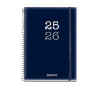 Miquelrius - Agenda Escolar 2025 2026, Planificador 12 Meses: Septiembre a Agosto, Tamaño 150 x 213 mm, Semana Vista, Cubierta de Polipropileno Opaco, Cierre con Goma, Español-Inglés