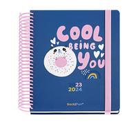 Miquelrius - Agenda Escolar 23-24, de Septiembre 2023 a Junio 2024, Tamaño 15,5 x 18 cm, Día Página, Cool Being You, Español-Inglés-Portugués