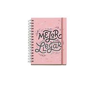 Miquelrius - Agenda Escolar Happy Letters Curso Lectivo 2020-2021, Español, Semana Vista, Tamaño 115 x 213mm, Papel 90 g, Cubierta Dura, lo Mejor por Llegar, color Rosa