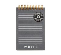 Miquelrius - Bloc de notas, Mini bloc, Cubierta de cartoncillo impreso, 80 hojas rayadas de 70 g/m², Mini cuaderno con papel reciclado blanco, Espiral superior doble, Papelería bonita, Gris
