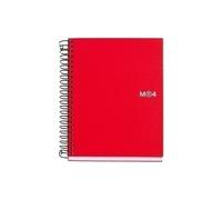 Bloc Miquelrius The Original Notebook 4 Micro.Tapa Pp A7 100H 70G Cuadric.5X5 Rojo (Set de 5)