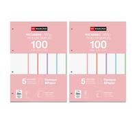 Miquelrius - Blocs de recambio, 200 hojas sueltas punteadas dots, Papel opaco 90 g/m², Recambio hojas A4 perforadas para carpeta de anillas o archivadores, Material escolar, 5 colores