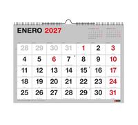 Miquelrius - Calendario 2027 de Pared A3, Números Grandes, Basic