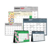MIQUELRIUS Calendario de escritorio 18 meses 2026-27 Basic & Chromat surtido lote de 16
