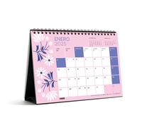 Miquelrius - Calendario de Sobremesa 2025, Calendario A5: 210 x 148,5 mm, Con espacio para anotar, Calendario 2025, Encuadernación espiral doble, Calendario anual escritorio, Español, Diseño Flores