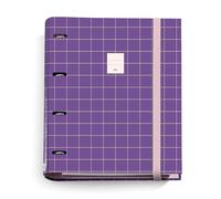 Miquelrius - Carpeblock, Archivador 4 anillas tipo D con recambio de 100 hojas cuadriculadas de 5x5 mm en 4 colores distintos para clasificar, Cubiertas rígidas, Carpeta A4 con cierre de goma