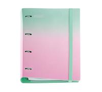 Miquelrius Carpeta 4 anillas A4 Carpebloc polyfoam, recambio 100 hojas cuadriculadas, Mint/Rosa