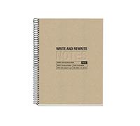 Miquelrius - Cuaderno 100% Reciclado, Cubierta Cartón Reciclado, Cuaderno A4 (210 x 297 mm), 4 Taladros, 120 Hojas recicladas de 80 g/m², 4 Franjas de Color, Rayado Cuadrícula 5 mm, Color Craft