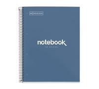 Miquelrius - Cuaderno A4 con 160 hojas cuadriculadas microperforadas, Papel de 90 g/m², Libreta con clasificación por colores, Tapa de cartón rígido plastificado, Espiral metálica, Emotions