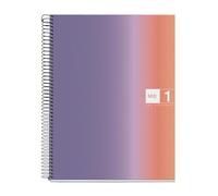Cuaderno espiral miquelrius din a4 80 hojas 90 gr cuadro 5 mm tapa forrada aurora provence - MR4067