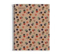 Miquelrius - Cuaderno A4 Reciclado Cuadriculado, 80 Hojas de 80 g/m², Cuadrícula 5 mm, 1 Banda de Color a Juego con la Cubierta, 4 Taladros para Archivar, Confetti
