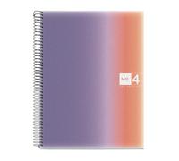 Miquelrius Cuaderno espiral A4 MR4083 – 120 hojas, cuadriculado 5 mm, 70 g/m², Aurora Provence