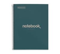 Miquelrius - Cuaderno A4 Cuadriculado 5 mm, 80 Hojas, Espiral, Marino | Papel y Tapa de Cartón Reciclados, 80 g/m², Microperforado, 4 Taladros para Archivar