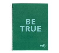 Miquelrius - Cuaderno A4 de Papel Reciclado, 80 Hojas Microperforadas de 90 g/m², Libreta Punteada Dots, 1 Banda de Color, 4 Taladros para Archivar, Verde Esmeralda