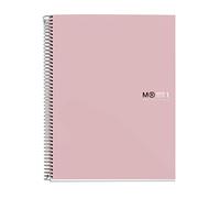 Miquelrius - Cuaderno A4, Notebook The Original Colors, 80 Hojas de 90 g/m², 1 Franja de Color, Rayado Horizontal 7 mm, 4 Taladros, Tapa Dura de Cartón Plastificado, Arena