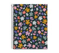 Miquelrius - Cuaderno A4, Rayas 7 mm, Cuaderno tapa dura, Libreta A4 con 120 hojas microperforadas, Libreta A4 con 4 colores para organizar, Papel Extra Opaco 70 g/m², 4 taladros para archivar