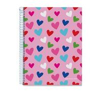Miquelrius - Cuaderno A4, Rayas 7 mm, Cuaderno tapa dura, Libreta A4 con 120 hojas microperforadas, Libreta A4 con 4 colores para organizar, Papel Extra Opaco 70 g/m², 4 taladros para archivar