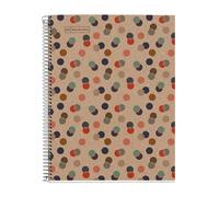 Miquelrius - Cuaderno A4 reciclado, 80 hojas recicladas de 80 g/m², Libreta lisa con hojas en blanco para dibujo, lettering o bocetos, Cubierta reciclada, 4 taladros, Confetti