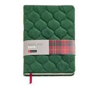 Miquelrius - Cuaderno A5 (140 x 200 mm), 80 hojas punteadas de 80 g/m², Cuaderno de notas dots para lettering o bullet journal, Cubierta de cartón forrado en tela efecto terciopelo acolchado, Verde